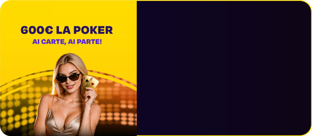 Până la 600 EUR Bonus Poker + 100 Rotiri la fiecare gol